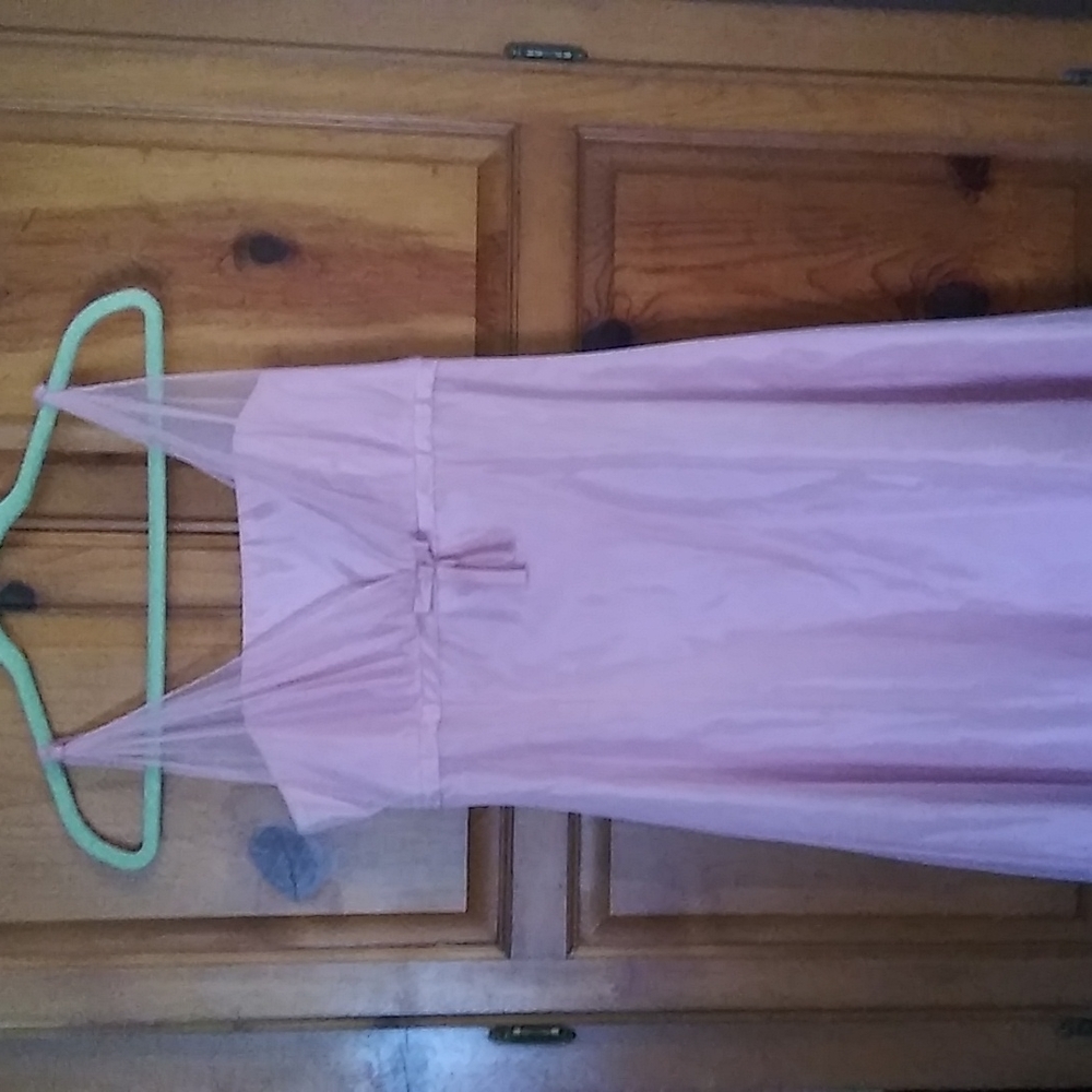 David's Bridal Dusty Pink Bridesmaid Dress with Spaghetti Straps Girls Size 10